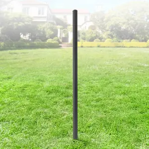Fencer Wire Heavy Duty 6FT Outdoor Steel Fencing Border Post, 16 Gauge Anti-rust Metal Fence Post, 2” Diameter Decorative Garden Fence Post, Pack of 1/5/10