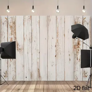 1PC,2D Flat Vintage Distressed Wood Plank Backdrop, Festival Event Decoration & Photography Background, Suitable for Birthday Party, Wedding Scene Arrangement, Photo Shooting Prop, Backdrop Curtain