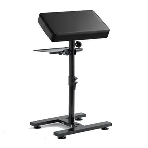 Tattoo Armrest Stand Legrest Bracket, Tattoo Arm Rest with Non-Slip Base, Height Adjustable, Tiltable, Thickened Black Leather Cushion with Tattoo Supplies Storage Panel
