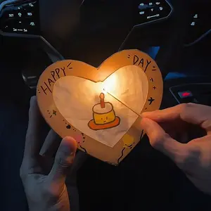 Heart-shaped 3D Burning Gift Box DIY handmade surprise box set, perfect for commemorating special occasions and expressing heartfelt wishes. Birthday gift idea.-Greenish #mothersday