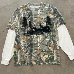 Buck Camo 2fer Layered Shirt