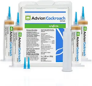 Advion Cockroach Gel Bait, 4 Tubes x 30-Grams, 1 Plunger and 2 Tips, German Roach Insect Pest Control, Indoor and Outdoor Use, Roach Killer Gel for American, German and Other Major Cockroach Species