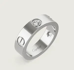 Pre-owned Cartier, LOVE ring, classic model, white gold/yellow gold