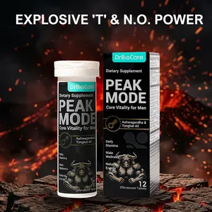 (Men 40+) DrBioCare PEAK MODE: Men's Core Vitality Supplement — Herbal Formula (Featuring Shilajit & Ashwagandha) — Boosts Daily Energy & Endurance