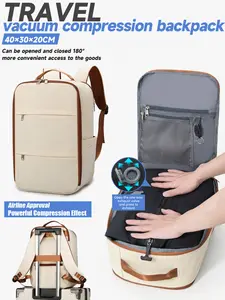Women's Shoulder Bag, Airplane-Friendly Vacuum Compression Backpack, Includes Compression Bag & Manual Air Pump, 40x30x20cm, Unisex Travel Luggage, Casual Travel Backpack, Flight Approved Backpack, Carry On Backpack, Traveler Essentials Backpack