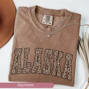 Comfort Colors Leopard Alaska Shirt, Alaska Shirt, Alaska Sports Fan Gift, Alaska State, University Student Gift, College Shirt