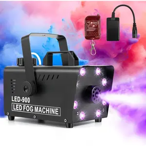 900W  Machine with  Remote Control Portable Fog Machine with 8 LED Lights 13 Color Light Effects 5000CFM Stage Haze Machines for Theater DJ Parties Halloween Indoor Outdoor