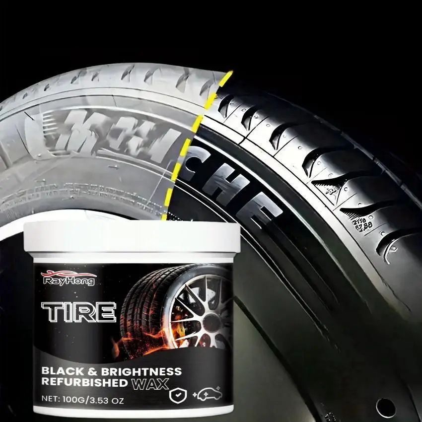 Car Tire Brightening Wax, Durable & Long Lasting Tire Refurbished Wax, Car Interior Care Product, Professional Car Care Product, Tire Coating