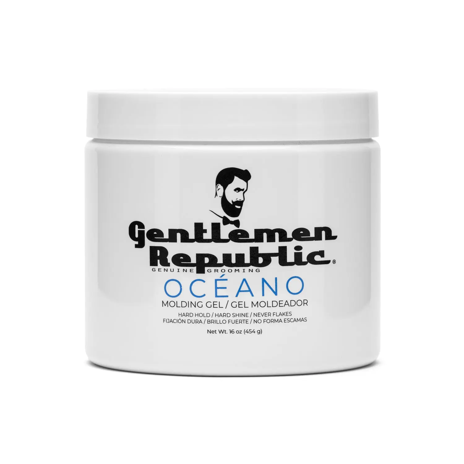 Gentlemen Republic Oceano Hairstyle Gel - 16oz Hard Strong Long-Lasting Hold, High Shine, Ocean-Inspired Scent, Paraben-Free, Alcohol-Free, No Beeswax, Smooth Flawless Styling for Adults, All Events, Daily Peace of Mind Haircare Product