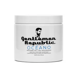Gentlemen Republic Oceano Hair Gel - Hard Hold & High Shine, Scented with Ocean Inspired Fragrance, Paraben Free, 16oz