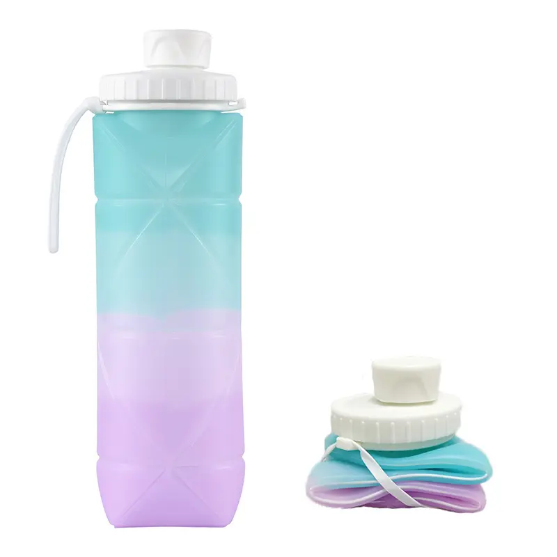 Silicone Folding Water Cup Outdoor Sports Water Bottle Portable Cycling Travel Retractable Water Bottle