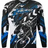 Motorcycle Off-Road Long Sleeve Shirt, Biker T Shirt, Sporty Fitted Design, Random Print Pattern, All Season Wear, Moderate Fabric Thickness, Athletic Sports Clothing, Sporty Top