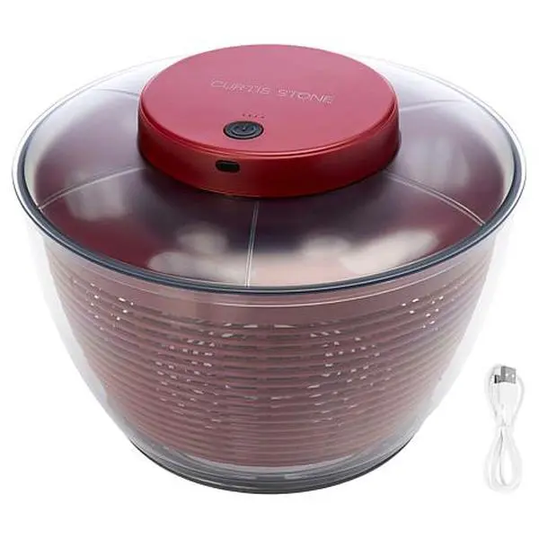 Curtis Stone 5-Quart Rechargeable Salad Spinner Curtis Stone 5-Quart Rechargeable Salad Spinner