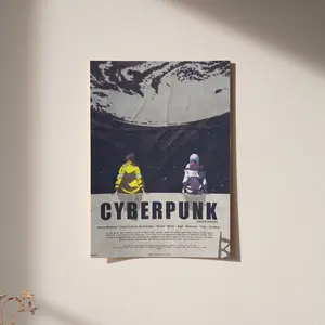 Cyberpunk Edgerunners David and Lucy Decorative Painting Canvas Poster (Unframed) Polyester Vintage Game Wall Decor Canvas Painting Unframed HD Polyester Print