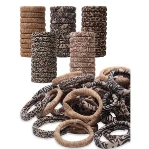 Leopard Pattern Hair Tie Casual Simple Hair Accessories for Women & Girls Minimalist Headwear Suitable for Thick Hair