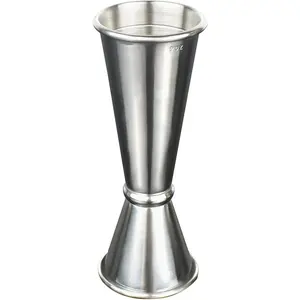 304 Stainless Steel Cocktail Double Jigger Japanese Style Measuring Oz Cup Bar Tool Shot for Bartending Bartender Jiggers Ounce Measurements Alcohol Drink Markings Perfect Party Silver Kitchen Tools