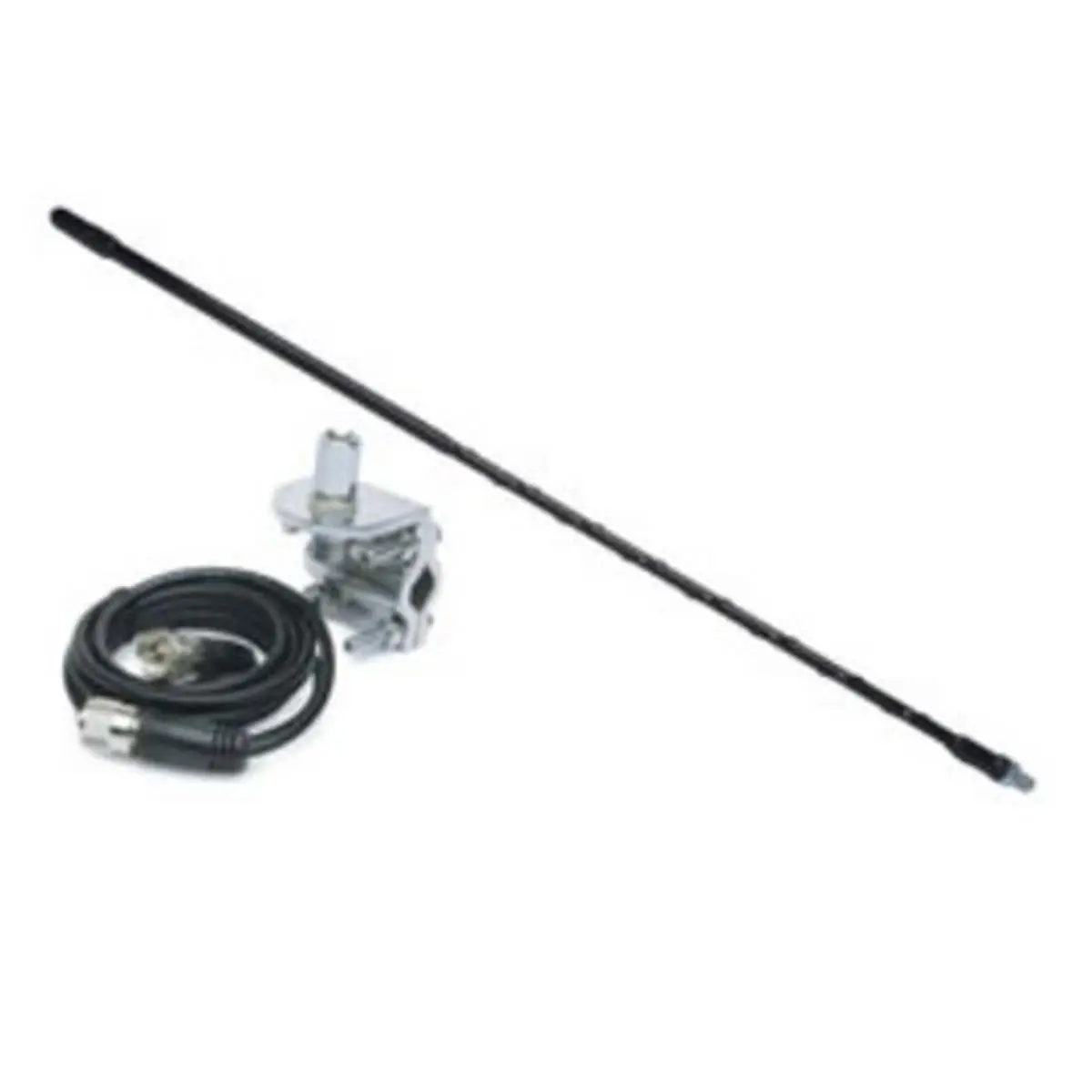 Solarcon 212B 2 ft. Top Loaded Fiberglass CB Antenna with Mirror Mount & Cable - 750 Watt Black