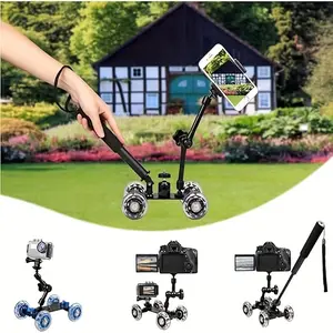 6pcs Camera Slider Kit, Mini Video Dolly Set for Creative & Extreme Angles, Filmmaking Stabilizer for Action Cameras & Dslrs