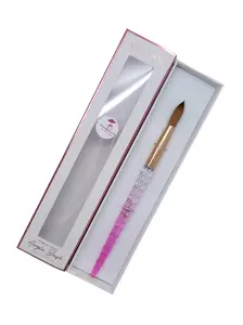 Kiara Sky Professional Nail Acrylic Brush #14 100% Kolinsky Light Weight Small Size Easy Volume for Nail Art Design or Decoration