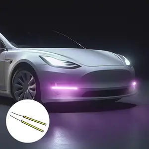 Car Daytime Running Light, Waterproof 12V High Power COB LED Light Bar, Universal Car Motorcycle LED Light Strip, Car Accessories