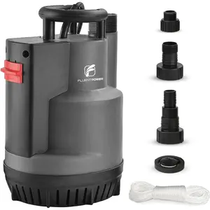 1/2HP Sump Pump 2500GPH Pump, Auto/Manual by Integrated Float Switch, with 16.4 Ft Cord for Pool Tub Pond Flooded Basement Draining