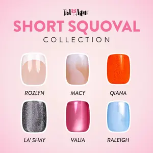 Red Aspen Acrylic Short Squoval Press On Nail