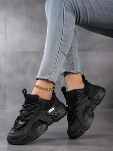 Women's Fashionable Solid Lace Up Sports Gym Sneakers, Casual Sporty Sneakers, Casual Athletic Sneakers, Casual Comfortable Sports Gym Shoes for Daily Wear, Female All-match Round Toe Sports Shoes for Daily Wear