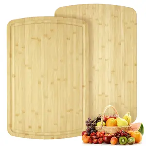 Extra Large Bamboo Cutting Board for Kitchen, 30"x20" Chopping Board Stove Top Cover with Deep Juice Grooves, Thick Butcher Block Cutting Board for Meat Fruits Vegetables Turkey