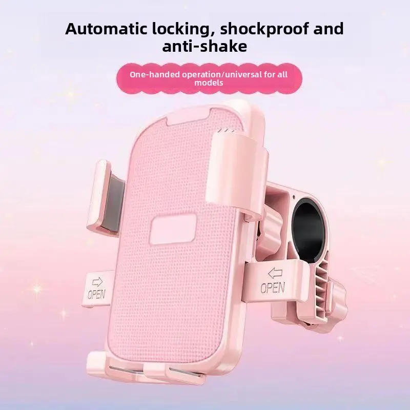 Shockproof Silicone Bike Phone Holder - Cell Phone Mounts for Motorcycle Navigation, Vehicle Accessories, Bike & Electric Scooter Accessories