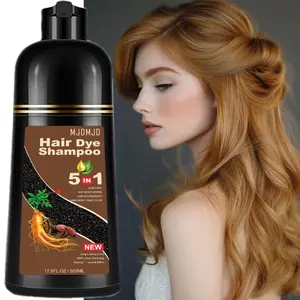Hair Dye shampoo,5 In 1 Blonde Brown Color Shampoo Hair Dye For Refresh Hair Instant Coloring Shampoo For Women&Men - Tintes Para El Cabello Profesional,500 ML Grey Hair Coverage Root Touch Up