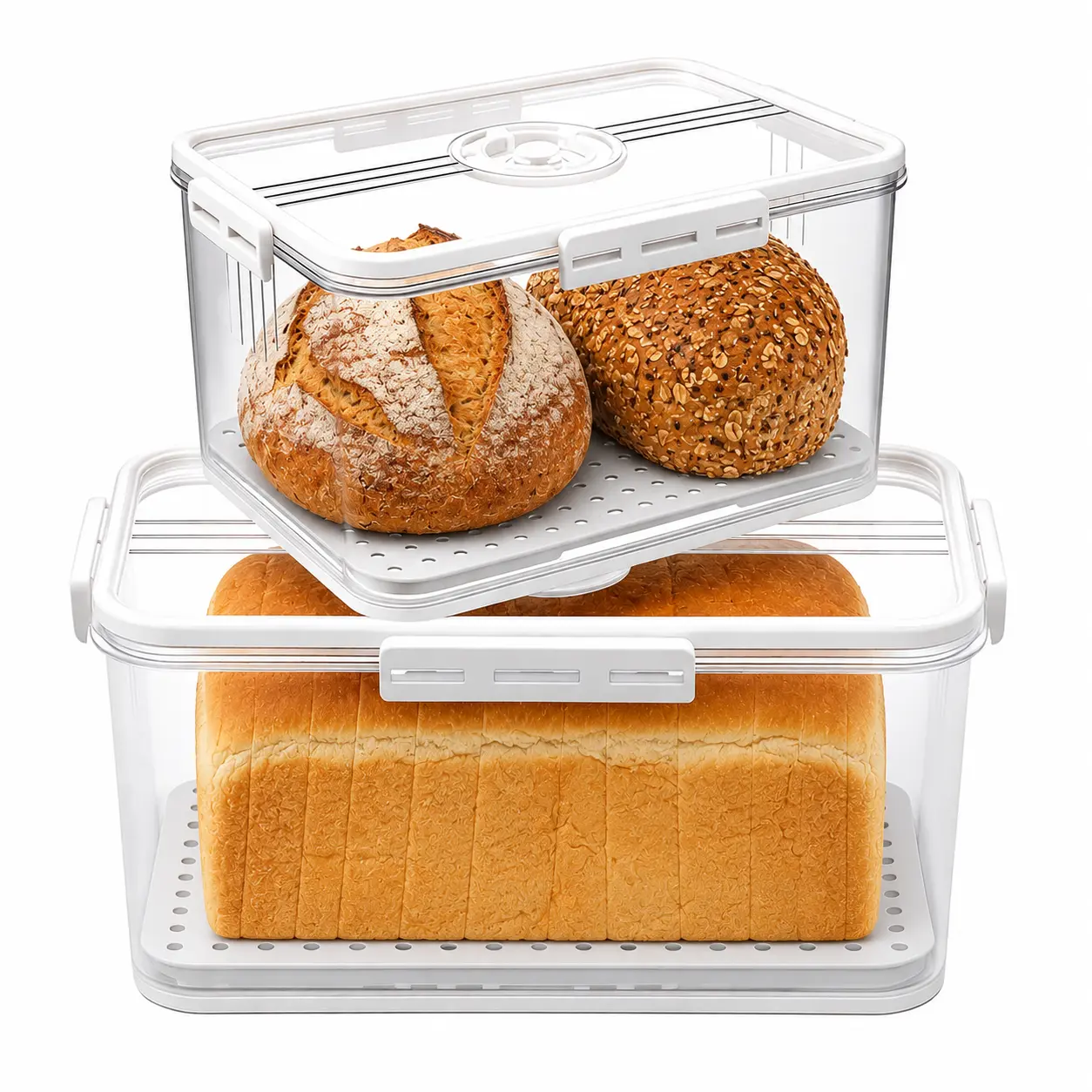 ONESHOW HOME Airtight Bread Storage Container with Date Dial Bread Keeper Box for Homemade Bread Pantry Organization Mid Year Sale Deals For You