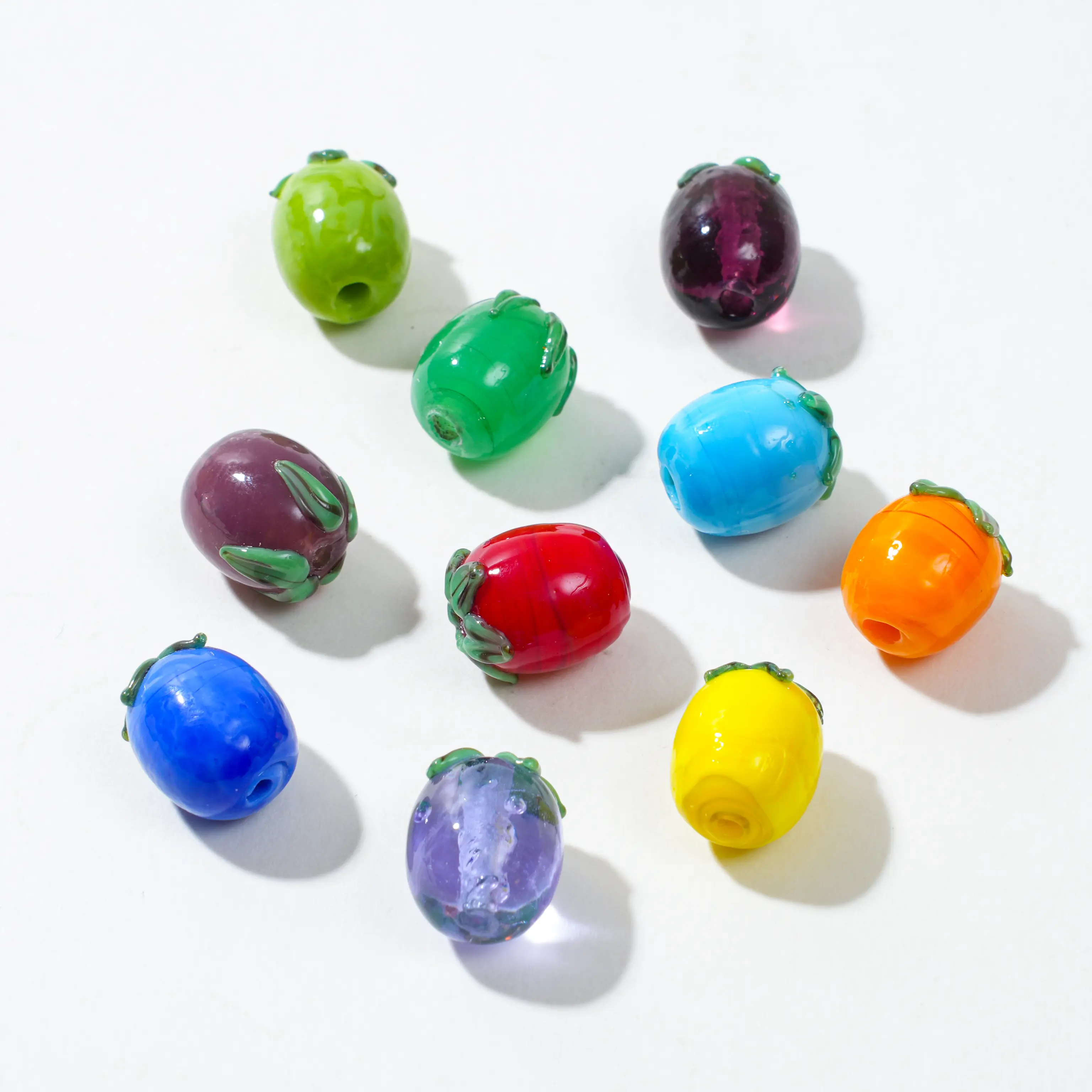 “Lampwork Glass Fruit Beads – InsStyle Fruit Juice/Cherry Tomato DIY Beads for Bracelets & Earrings”