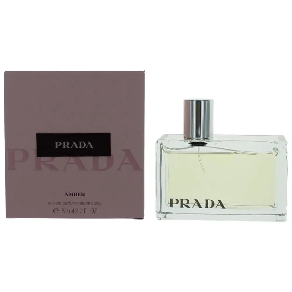 PRADA Amber Eau de Parfum for Women, Signature Warm Amber Scented Fragrance Spray, Single Bottle - 2.7 fl oz / 80ml, Signature Amber Scent, Edp