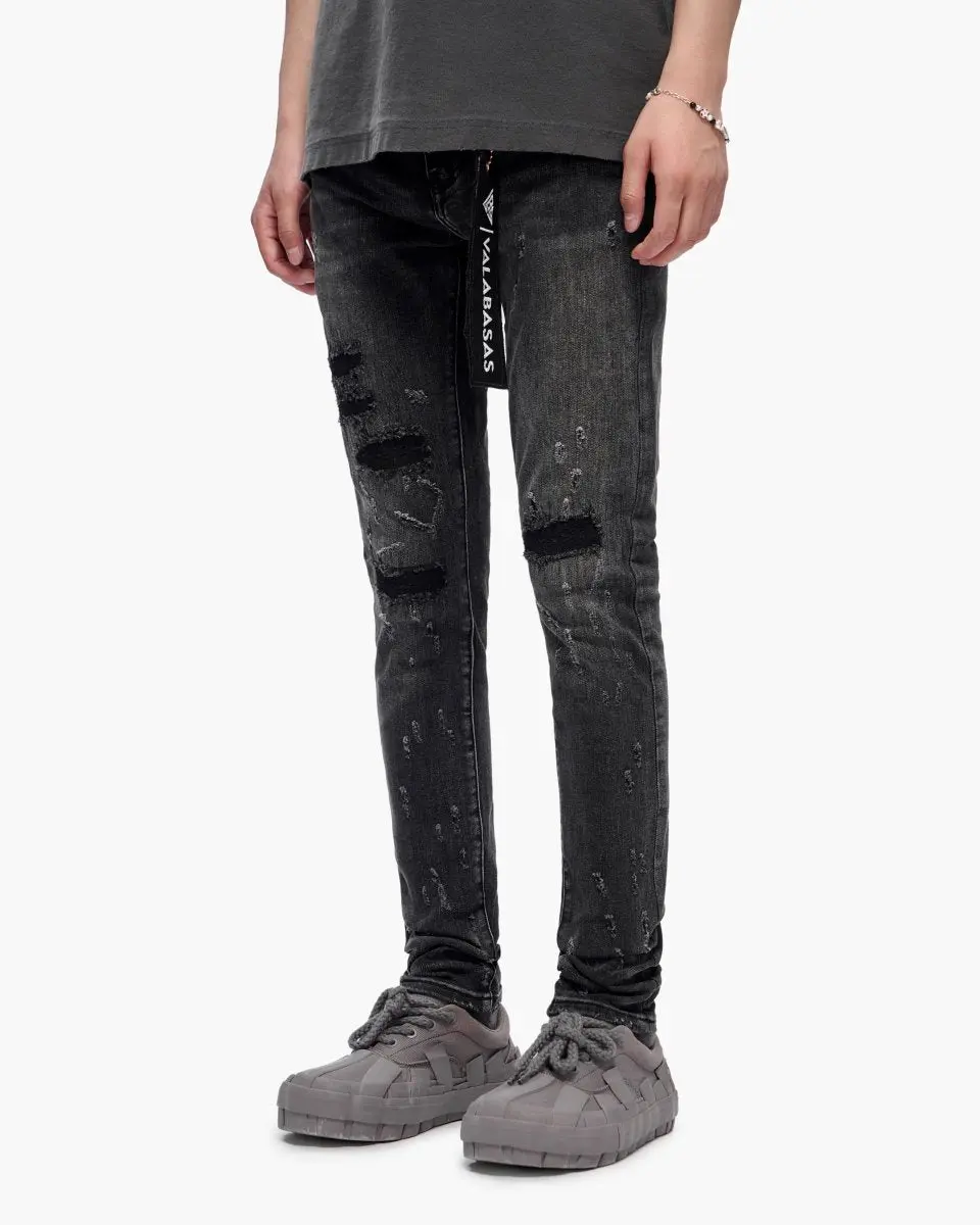 Ilyas Charcoal Skinny Jeans