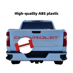 3D Tailgate Letters Overlay for Chevy Silverado 1500/2500 2019 2020 2021 2022 2023 2024 2025, Durable ABS Plastic, 3M Adhesive Backing, Car Wash Safe, Weatherproof Tailgate Decoration for Pickup Enthusiasts