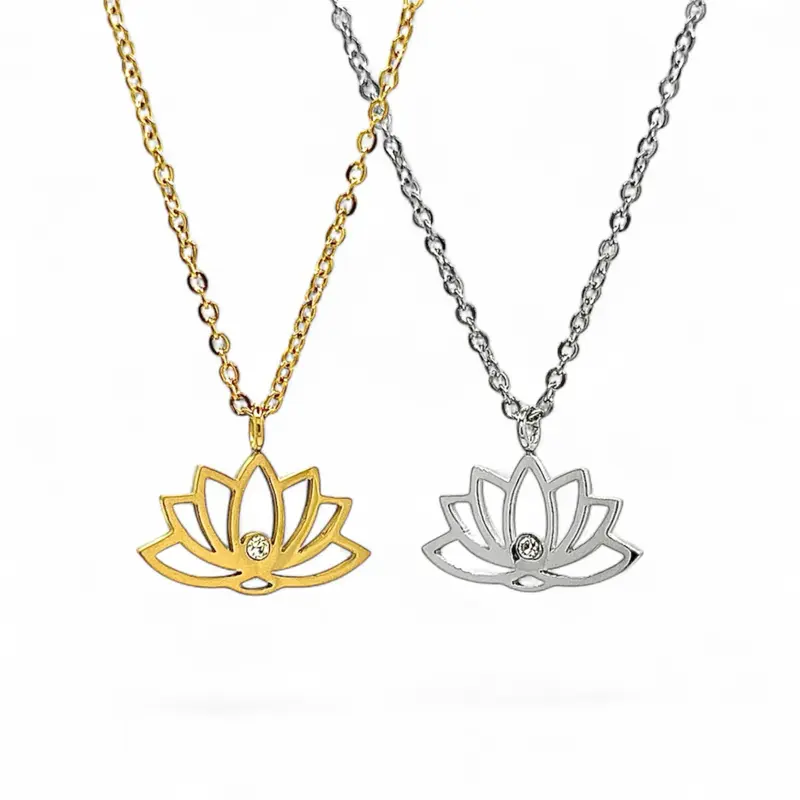 Lotus Necklace | Lotus Flower Jewelry | Spiritual Jewelry | Hypoallergenic Necklaces