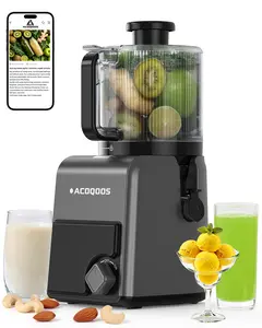 【Mother's Gifts】ACOQOOS Cold Press Juicer, 6.5" Extra Large Feed Chute for Whole Fruits & Veggies, Dishwasher Safe, High Juice Yield, BPA Free, Easy to Clean Blender For Shakes Black Blender Machine