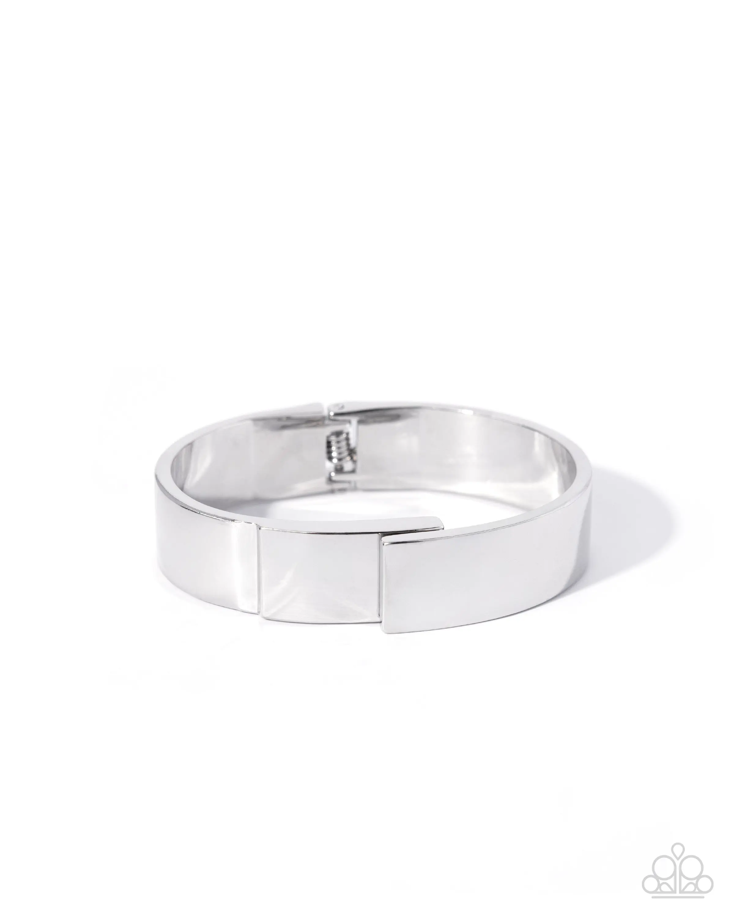 Industrial Ideal - Silver High Sheen Hinge Bracelet - Paparazzi