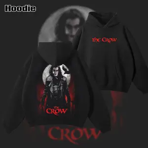 The Crow Blood Moon 2 side T-SHIRT, Movie Shirt , Unisex Horror Action Film Washed Tee Double Print Graphic Tee ,Gift For Movies Lovers Casual Clothing Fabric Menswear Top Sweatshirtsenswear Womenswear