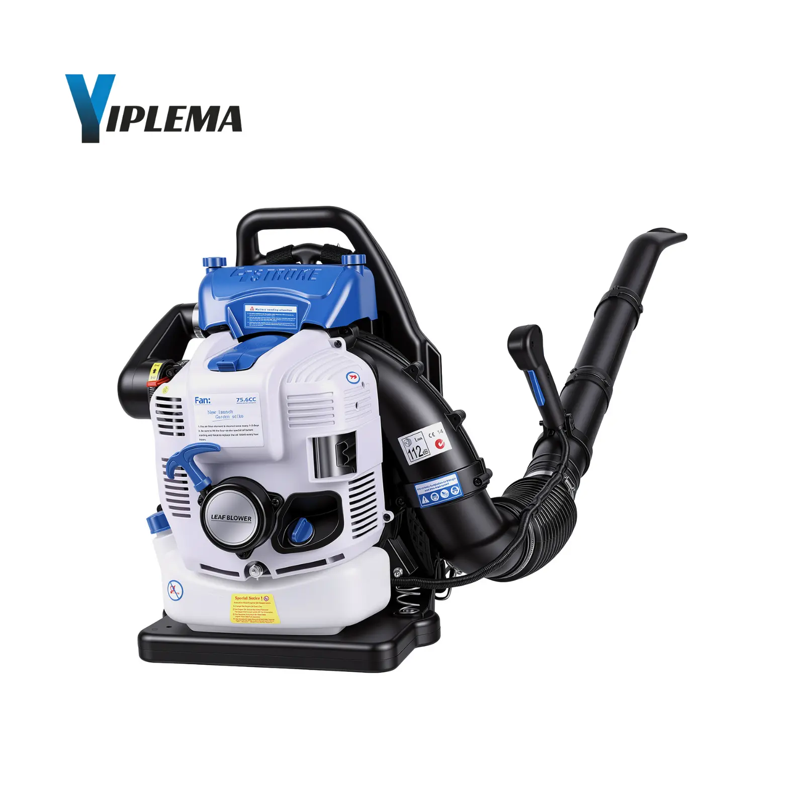 【Summerfinds】YIPLEMA 75.6CC 880CFM Leaf Blower - 4 Stroke 275MPH Backpack Gas Powered Leaf Blower, Grass Lawn Blower Air Cooling Gasoline Backpack Grass Blower, Backpack Snow Blower for Garden
