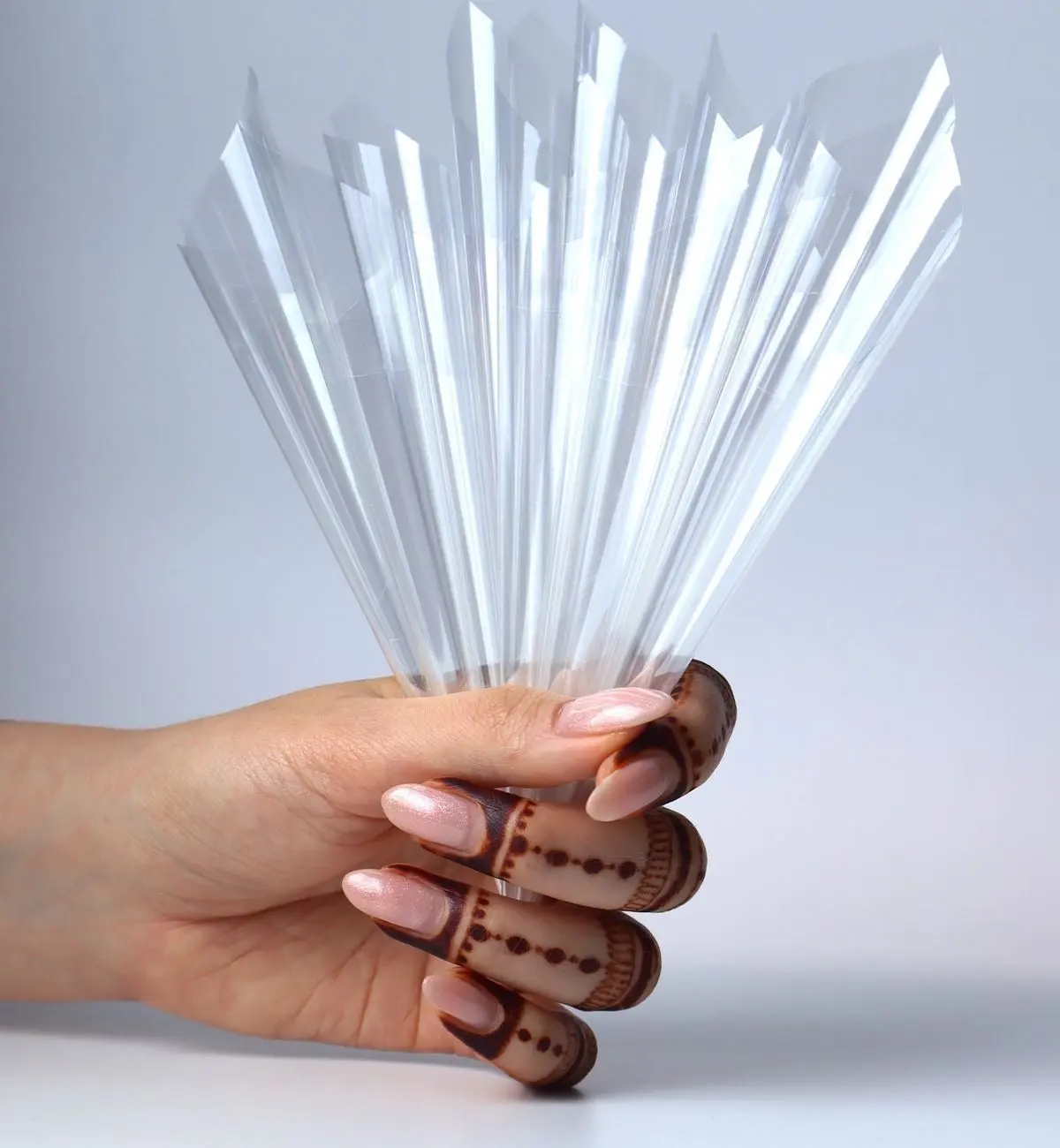 15 pieces Premium Clear Cellophane Henna Cones – Empty DIY Henna Cone Wrappers for Professional Mehndi Artists