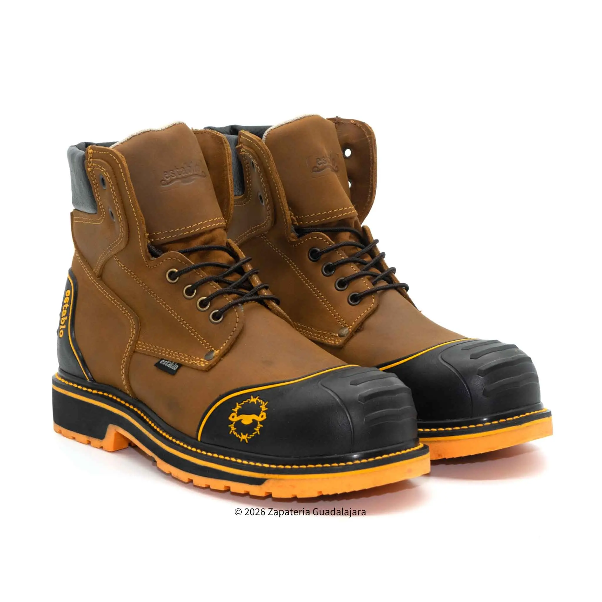 Composite Toe 6" Crazy Mango Leather Work Boot Establo-581
