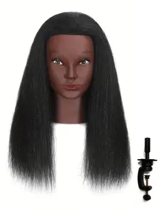 16 Inch Wig Mannequin Head Training with Holder, Mannequin Head Stand, 1 Piece Professional Hairdresser Head for Women & Men, Simple Body Model for Women Hairstyling Training