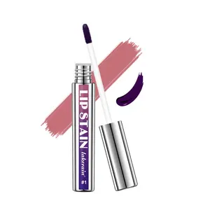 Silver Tube Peel-Off Lip Liner, New Velvet Matte Lip Color, Easy Application, Liquid Form, Single Item, No Alcohol or Aerosol