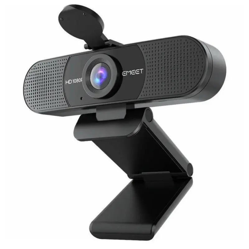 EMEET C960 - 1080P Webcam with 2 Noise Reduction Mics - 90deg Field of View - Plug and Play and compatible with all OS - EMC9BF-LD