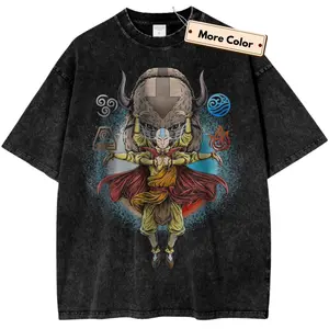 Aang and Appa Shirt, Avatar The Last Airbender Shirt, Animated Shirt, Vintage Tee, Vintage Tee Crew Neck, Trending T-shirt