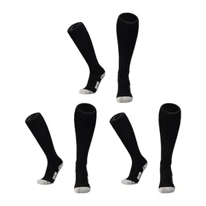 Pack of 3 Athletic Knee-High Socks - Breathable, Quick-Dry, Non-Slip Silicone Grip for Soccer, Baseball, Football, Softball, Cycling Grip Socks thin tights long thigh high sock