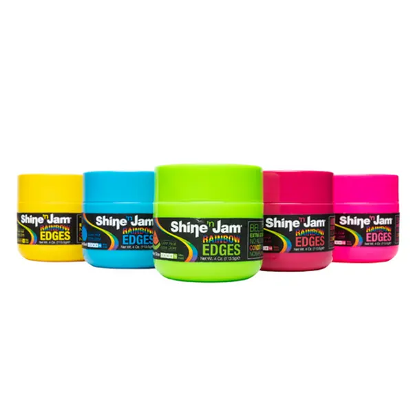 SHINE 'N JAM Rainbow Edges Edge Control Hair Gel, 4 oz