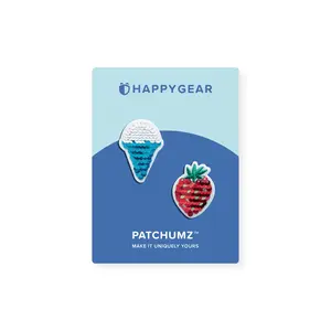 Berry Sweet Patchumz – Swappable hook-and-loop patches stick to our unique soft fabric. No ironing.