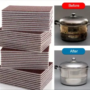Magic Cleaning Sponges Set, Silicon Carbide Scrub Pads, Scouring Pad, Square Sponge, Kitchen & Bathroom Cleaners, Removes Rust & Burnt Food, Durable Surface Cleaner
